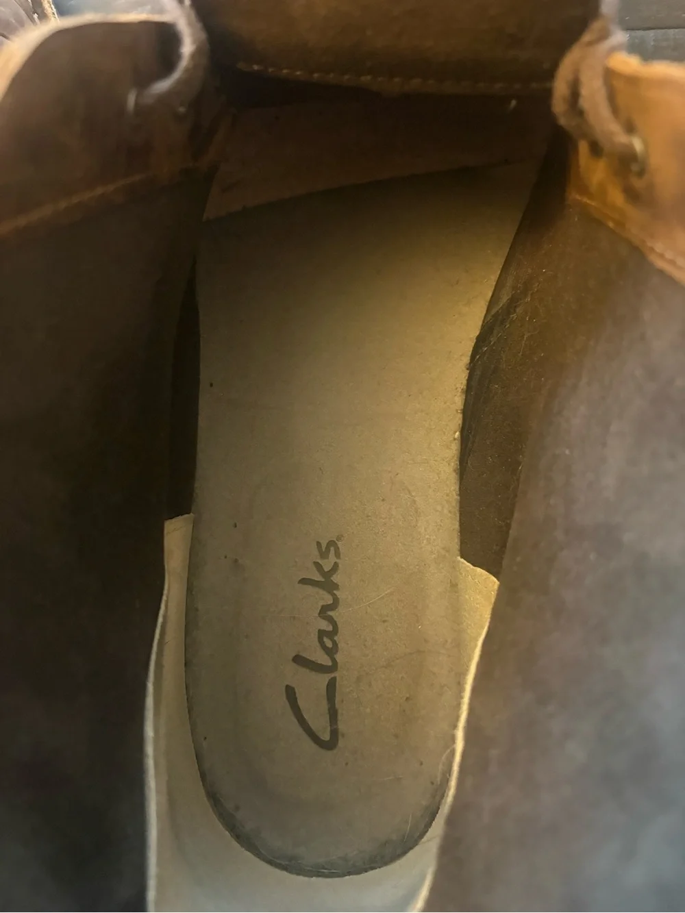 Clarks Men’s Brown Leather Chukka Desert Boots Lace Up Ankle US 13 Medium
